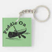 Paddle On Design - Square (dubbelzijdig) Magnet Sleutelhanger (Achterkant)