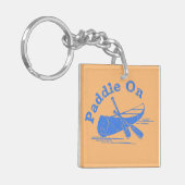 Paddle On Design - Square (dubbelzijdig) Magnet Sleutelhanger (Voorkant Links)