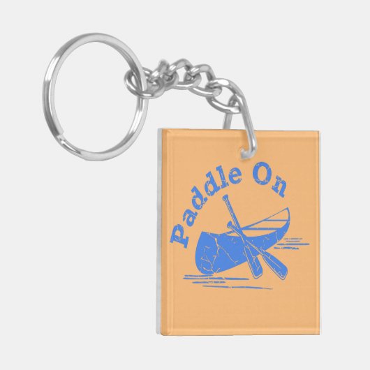 Paddle On Design - Square (dubbelzijdig) Magnet Sleutelhanger (Voorkant Links)