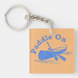 Paddle On Design - Square (dubbelzijdig) Magnet Sleutelhanger