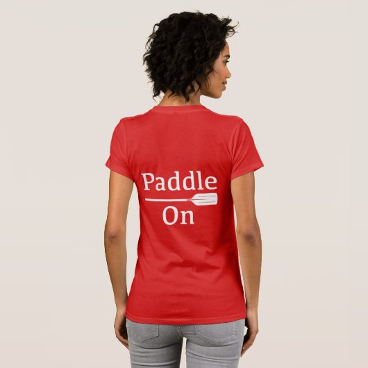 "Paddle on Design - Women's Bella Canvas Fine J" T-shirt (Achterkant volledig)