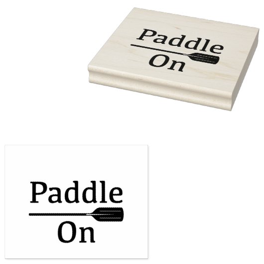 Paddle on Design - Wood Art Stamp Rubberstempel (Gestempeld)