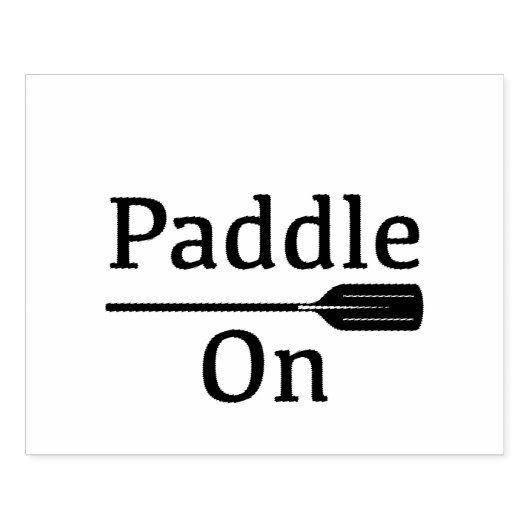 Paddle on Design - Wood Art Stamp Rubberstempel (Afrduk)
