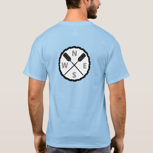 Paddle On Explorer Design - Heren Basic T-Shirt (Achterkant)