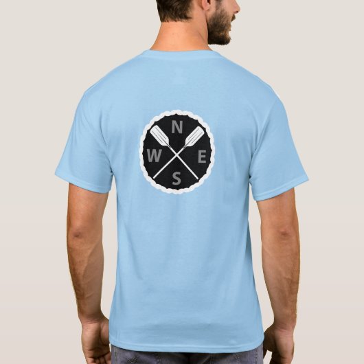 Paddle on Explorer Design - Mannen Basic T-Shirt (Achterkant)