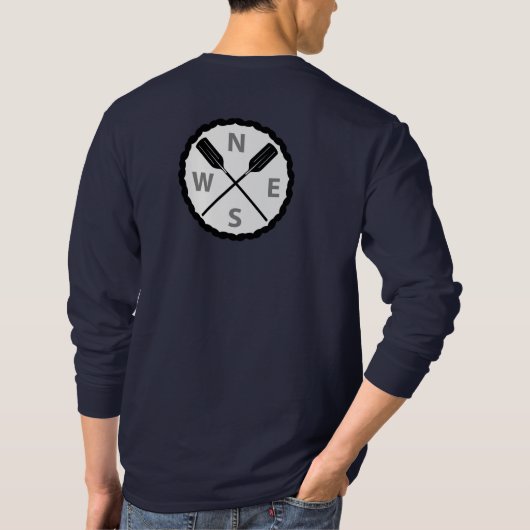 Paddle on Explorer Design - Mannen Long Slapev T-shirt (Achterkant)