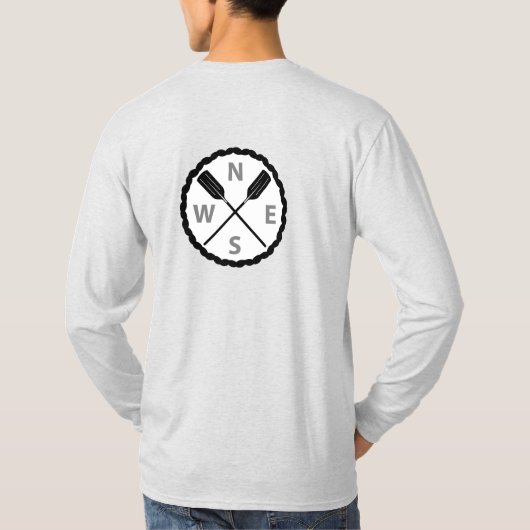 Paddle on Explorer Design - Mannen Long Slapev T-shirt (Achterkant)