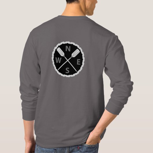 Paddle on Explorer Design - Mannen Long Slapev T-shirt (Achterkant)