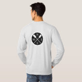 Paddle on Explorer Design - Mannen Long Slapev T-shirt (Achterkant volledig)
