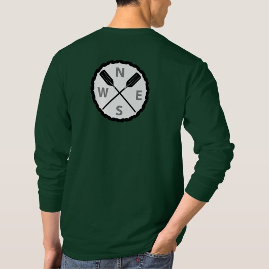 Paddle on Explorer Design - Mannen Long Slapev T-shirt (Achterkant)