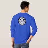 Paddle on Explorer Design - Mannen met lange basis T-shirt (Achterkant volledig)