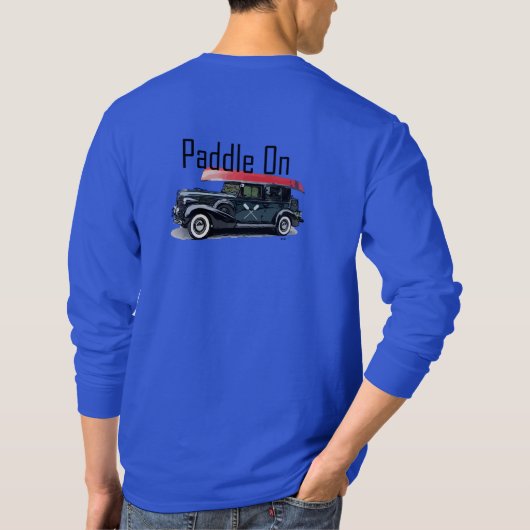Paddle On Klassiek Autodesign - Basic T-shirt Met  (Achterkant)