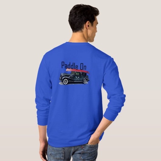 Paddle On Klassiek Autodesign - Basic T-shirt Met  (Achterkant volledig)