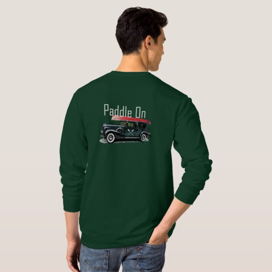 Paddle On Klassiek Autodesign - Basic T-shirt met  (Achterkant volledig)