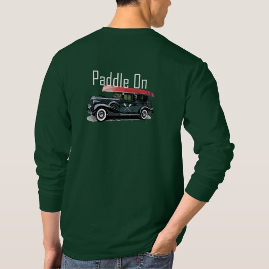 Paddle On Klassiek Autodesign - Basic T-shirt met  (Achterkant)