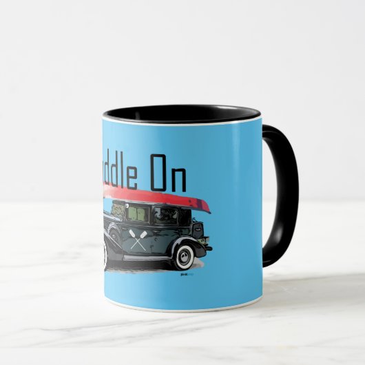 Paddle On Klassieke Auto Ontwerp - Combo Mok (Voorkant rechts)