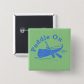 Paddle-ontwerp met stoere knop - vierkante knop button 5,1 cm (Voorkant /achterkant)