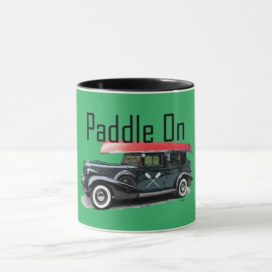 Paddle op het klassieke ontwerp van de auto - geco mok (Midden)