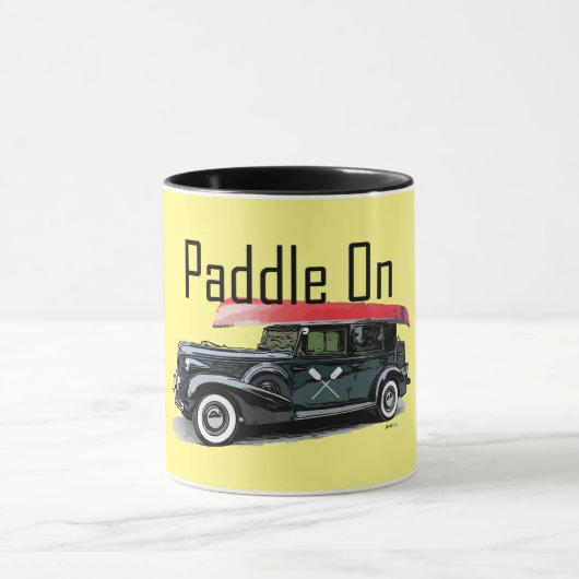 Paddle op het klassieke ontwerp van de auto - geco mok (Midden)