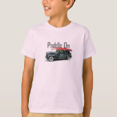 Paddle op klassieke auto-ontwerp - Kinderen Basic- T-shirt (Voorkant)