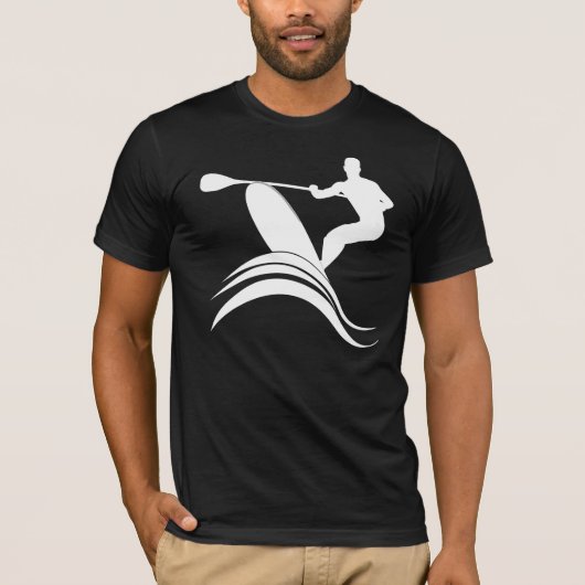 Paddle opstaan (donker) t-shirt (Voorkant)