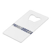 Paddle Oregon Kayaking Creditkaart Flessenopener (Achterkant Gekanteld)
