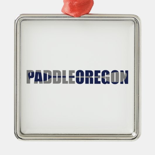 Paddle Oregon Kayaking Metalen Ornament (Voorkant)