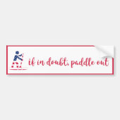 Paddle Out - Amerikaanse vlag Stand Up Paddle Boar Bumpersticker (Voorkant)