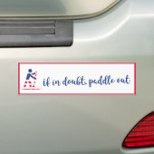 Paddle Out - Amerikaanse vlag Stand Up Paddle Boar Bumpersticker (Op auto)