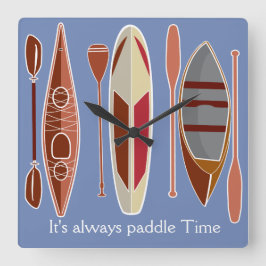 Paddle Passion Vierkante Klok