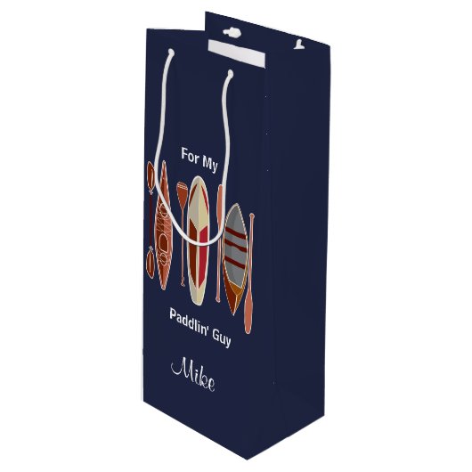 Paddle Passion Wijn Cadeautas (Voorkant Gekanteld)