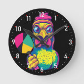 Paddle Peckin' Time Pickleball  Ronde Klok (Voorkant)