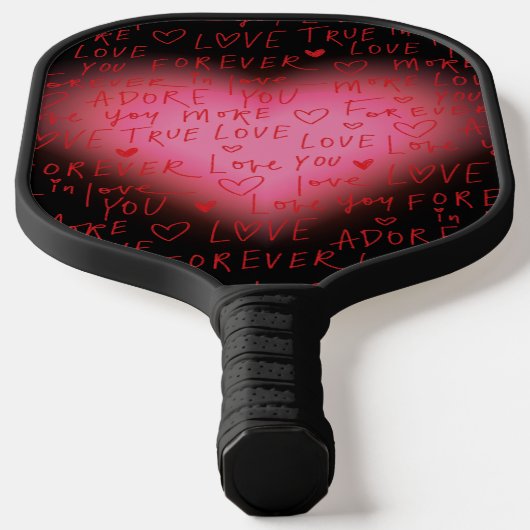 Paddle - Pickle Ball Roze Hart Ontwerp (Laagn)