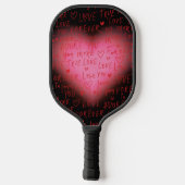 Paddle - Pickle Ball Roze Hart Ontwerp (Achterkant)