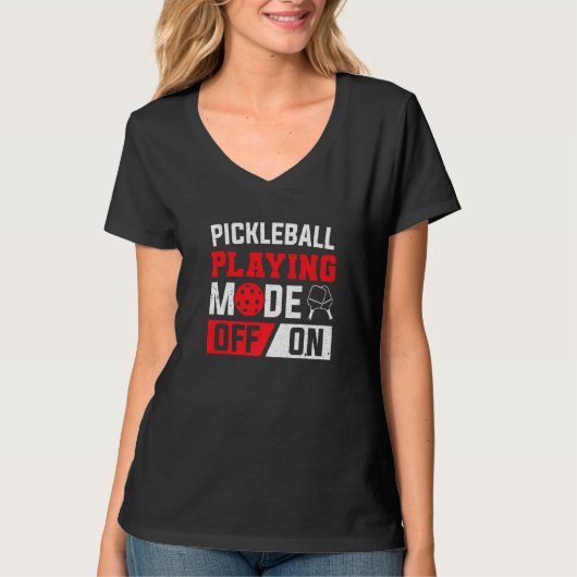 Paddle Pickleball-spelmodus op Pickleball Playe T-shirt (Voorkant)