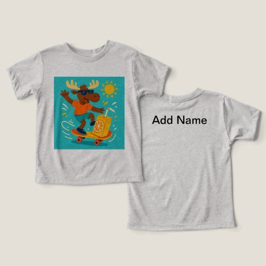 Paddle Pops & Flip Flops – Juggling Moose Summer T (Ontwerp Voorkant & Achterkant)