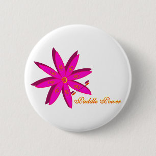 Paddle Power (roze) Ronde Button 5,7 Cm