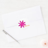 Paddle Power (roze) Ronde Sticker (Envelop)