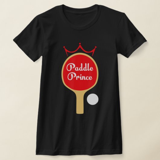 Paddle Prince Ping Pong Fun Cute Table Tennis Gif T-shirt (Laagn)