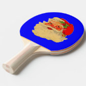 Paddle - Santa Claus - Blauw. Tafeltennisbatje (Voorkant Gekanteld)