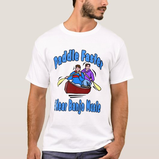 Paddle Sneller hoor ik Banjo Music T-shirt (Voorkant)