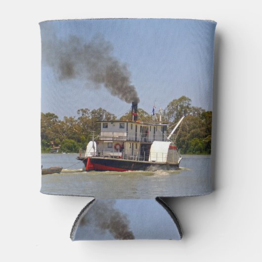 Paddle Steamer Chugging Down River Murray Blikjeskoeler (Voorkant)