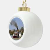 Paddle Steamer Cruising River Murray Keramische Bal Ornament (Rechts)