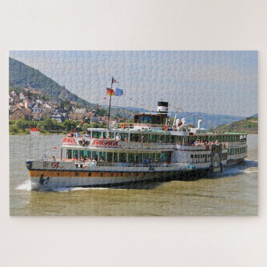Paddle steamer, Goethe, Rhine River, Duitsland Legpuzzel (Horizontaal)