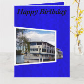 Paddle Steamer Jumbo Birthday Kaart (Gele Bloem)