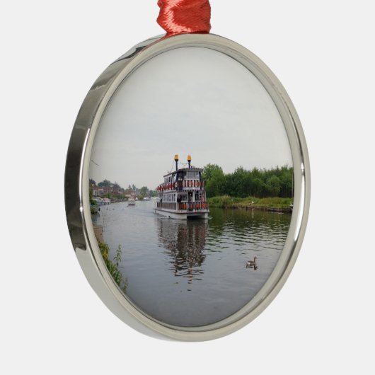 Paddle Steamer Southern Comfort Metalen Ornament (Rechts)