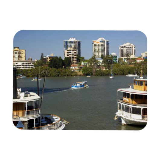 Paddle Steamers, Brisbane River, Brisbane Magneet (Horizontaal)