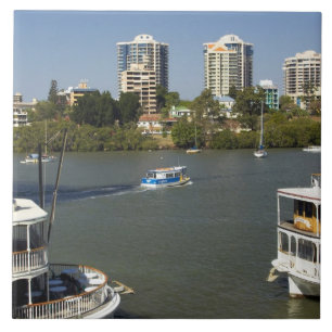 Paddle Steamers, Brisbane River, Brisbane Tegeltje