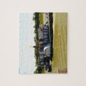 Paddle stoomboot op rivier aquarel, legpuzzel (Verticaal)