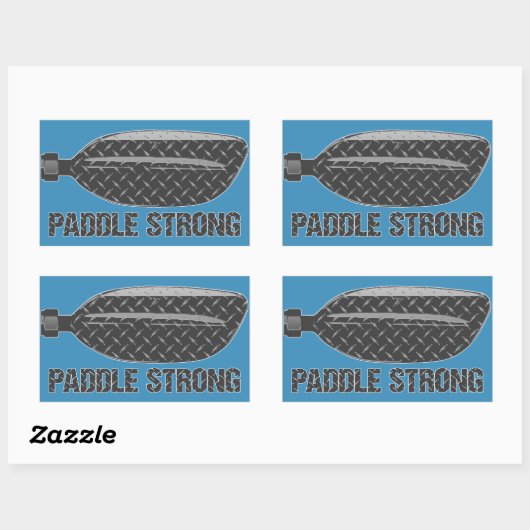 Paddle Strong Rechthoekige Sticker (Vel)